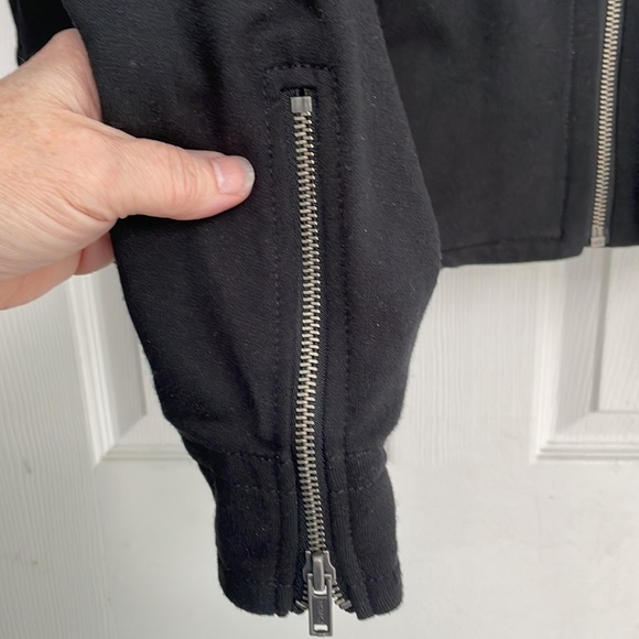 Elle Moto jacket bikercore black zippers long sleeves womens adult size … - Picture 4 of 12